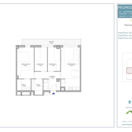 Piso en venta en avenida de Jaime I, 203