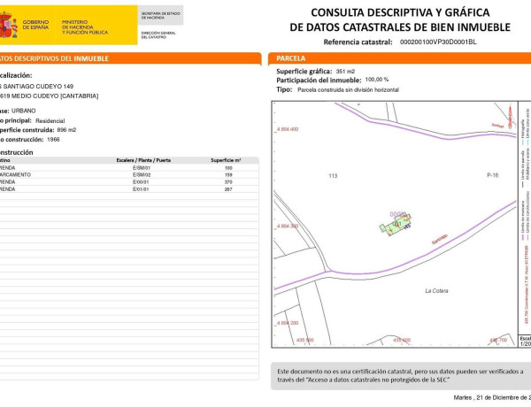 Finca rústica en venta en Barrio Poblado Santiago de Cudeyo