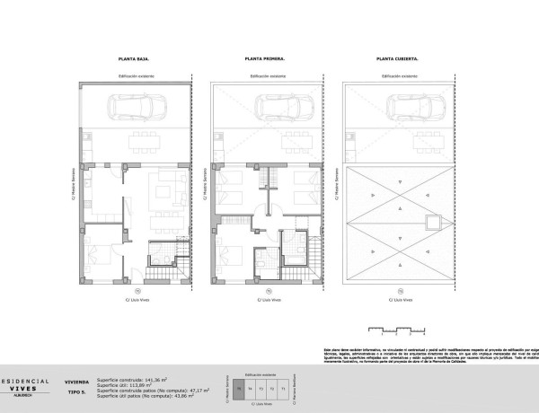 Chalet adosado en venta en calle Luis Vives s/n