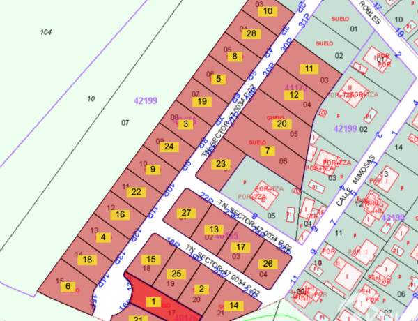 Conjunto de 28 parcelas en la Urbanización Montenuevo